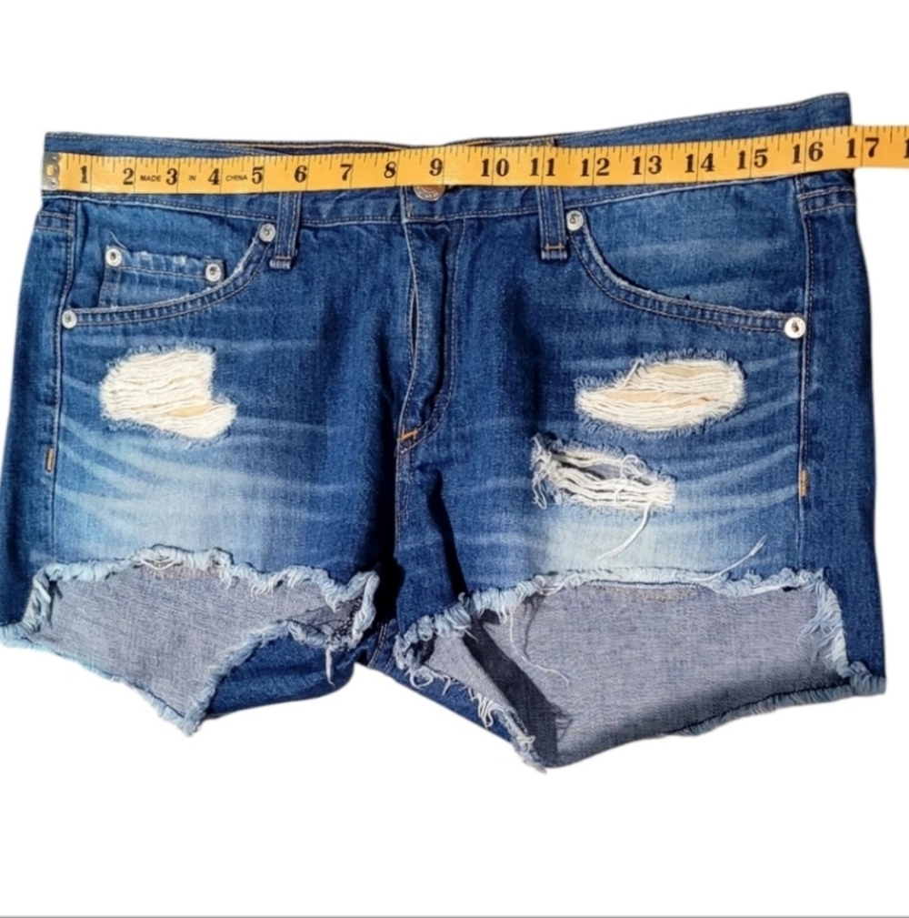 Rag & Bone Denim Freeport Wash Distressed Cut Off Shorts Size 28 - Picture 8 of 11